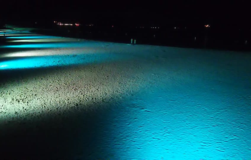 天橋立砂浜ライトアップ