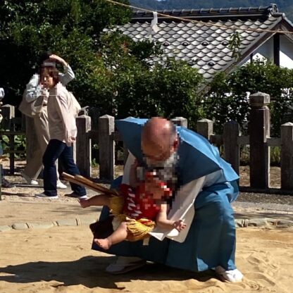 赤ちゃん初土俵入り　宮津市　茶六本館