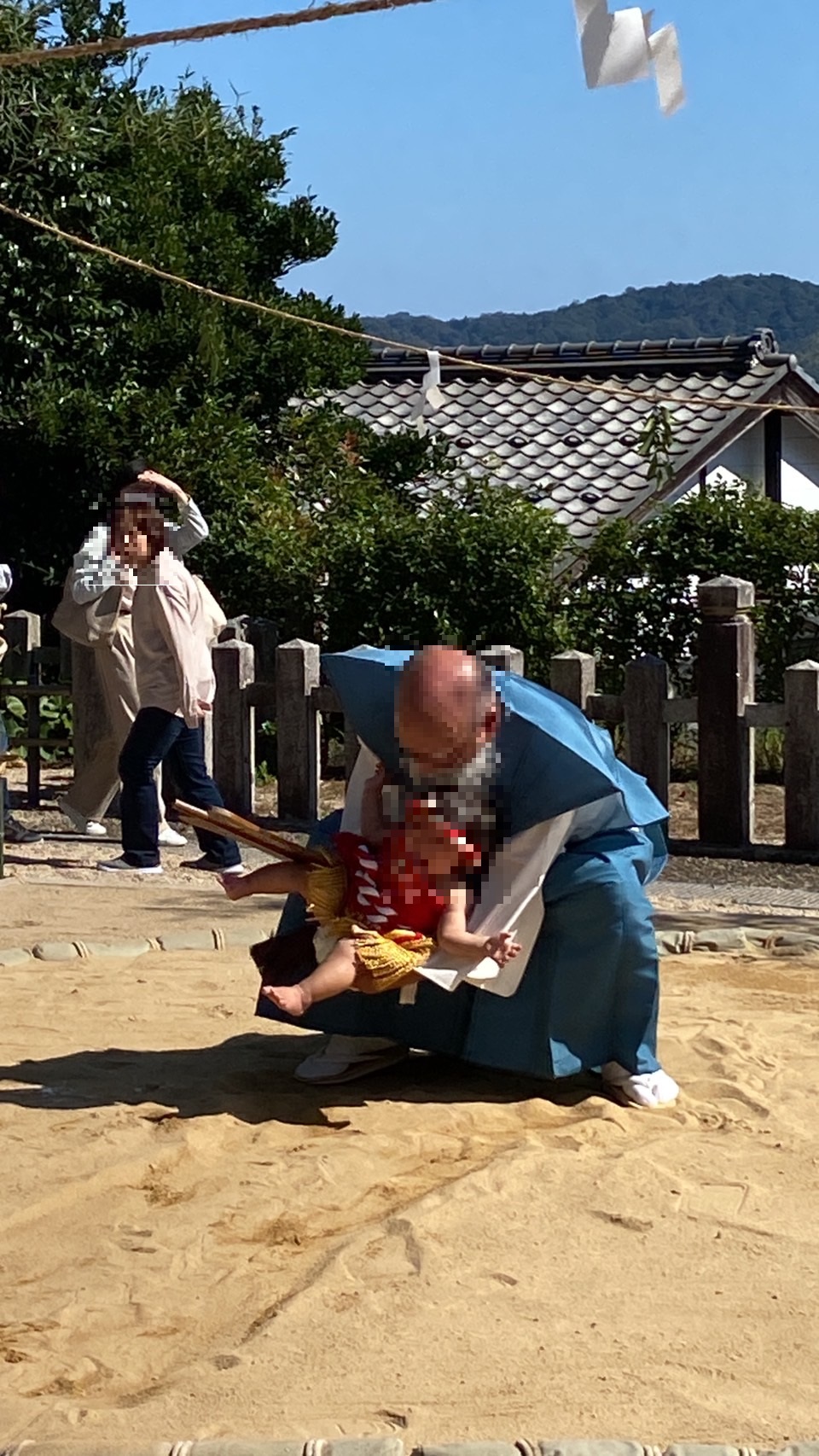 赤ちゃん初土俵入り　宮津市　茶六本館